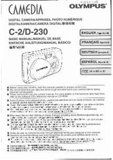 Olympus C 2 manual. Camera Instructions.